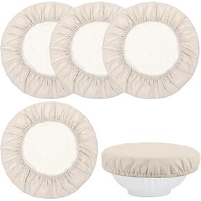 4 Pack Cloth Bowl Covers for Bread Proofing,Reusable Sourdough Bowl Covers,Elastic Cotton Bread Proofing Cover Reusable,Fits 9.84'' Diameter Bowls,Perfect for Fermentation Jars