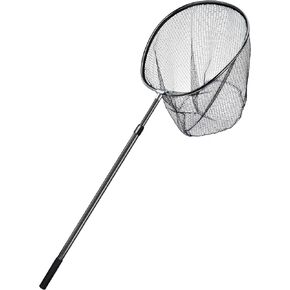 Beoccudo Fishing Net with Telescoping Handle Large Rubber Fishing Nets Kayak Landing Net Aluminum Alloy Retractable Long Fishing Net for Freshwater Saltwater, Extend to 102in