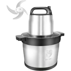 Vayepro 32 Cup Large Capacity Electric mixers, Electric Food Blenders with Stainless Steel Bowl, 2 Speed, 4 Bi-Level Bladesand Spatula, 8L 1200W Food Processors for Meat, Onion, Vegetables, Fruits