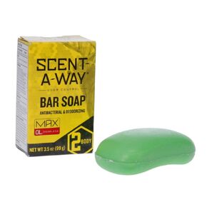 Hunters Specialties Scent-A-Way MAX Bar Body Soap - Hunting Odorless Green Soap Scent Eliminator for Hunters, Trappers, Anglers, and Campers - 3.5 Oz Bar (Pack of 2)