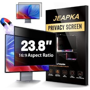 Hidden Design Magnetic Computer Privacy Screen 24 inch, Removable Privacy Screen Filter for Frameless Monitor 16:9 Widescreen, Anti Blue Light Shield, Anti-Glare Protector