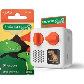 Yoto Mini (2024 Edition) + BrainBots Bundle – Kids Screen-Free Bluetooth Audio Player, All-in-1 Travel Device for Stories Music Podcast Radio White Noise Ok-to-Wake Alarm Clock