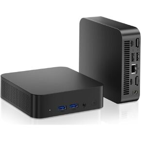 Mini PC N100, Intel 12th Gen N100, 16GB DDR4 RAM 512GB M.2 SSD Mini Computers, Build-in Power Supply Mini Desktop Computer Support 4K Dual Display/USB3.0/WiFi5/BT4.2/Gigabit Ethernet Home/Office