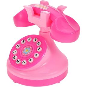 UPKOCH Retro Phone Toy, Telephone Pretend Play Toy Classic Vintage Old Fashion Telephone Kids Play Phone Early Educational Toys Role Play Interactive Party Favor