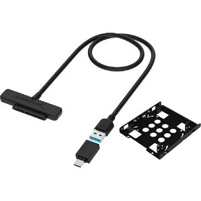 SABRENT USB 3.1 (Type-A) to SSD / 2.5-Inch SATA Hard Drive Adapter + 2.5 Inch to 3.5 Inch Internal Hard Disk Drive Mounting Bracket Kit