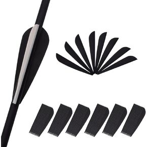 60PK 3 inch 4inch Plastic Arrow Fletching Arrow Vane TPU Fletchings for DIY Arrow Archery Bow