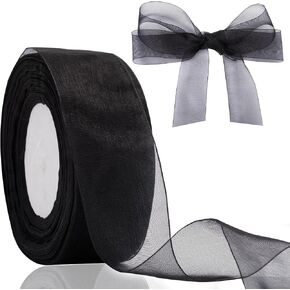 joycraft Gift Ribbon, Sheer Organza Ribbon, Handmade Ribbon, 50 Yds x 0.78" Rose Gold Organza Chiffon Ribbon, Mesh Fabric Ribbon for Gift Wrapping, DIY Craft, Xmas Party Deco