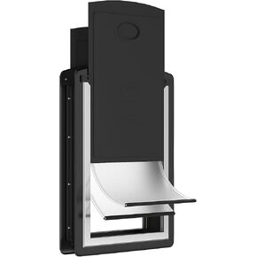 Mavricflex باب الكلب الكبير للباب ، باب الكلب من الصلب بدون خلاف مع اللوحات المزدوجة ولوحان منزلق للهبوط في الهواء الطلق والداخلية. سهل التثبيت ، مثالي للكلاب الكبيرة التي تقل عن 110 رطلاً ، أسود