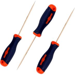 Wedo Non-Sparking AWL ، Sewing AWL ، أداة AWL Scratch للخياطة ، خشب الخدش ، الجلد ، اللكم ، ملزمة للكتاب ، شهادة DIN ، شهادة BAM & FM ، نحاس البريليوم ، قطر 3 مم ، طول الشفرة 4 " in Kuwait