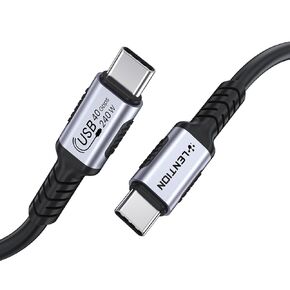 LENTION USB 4 Data Cable (4FT, 240W), Thunderbolt 4 Compatible, USB C Thunderbolt Cable, 40Gbps, 8K@60Hz HD Display Cord, for iPhone 16, SSD, MacBook Air MacBook Pro, M4, Docking and More (U401-4FT)