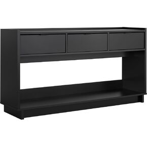 Prepac Simply Modern 4 Door Console Table with Storage, Black Storage Cabinet with Doors and Shelves, Sideboard Storage Cabinet 60" W x 30" H x 16" D, BCBG-1820-1
