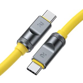 Raycue Thunderbolt 5 مع شاشة 8K/6K ، Thunderbolt USB C Cable 80GBPS نقل بيانات السرعة والشحن السريع 240W ، توافق واسع مع Thunderbolt 4/3/2 ، تصميم مقاوم للماء