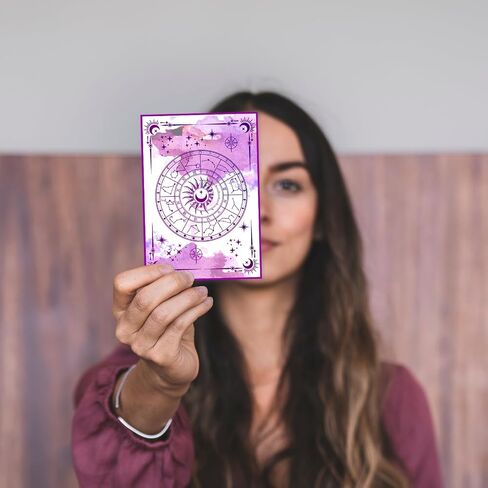 GLOBLELAND Mystic Tarot Pattern Silicone Clear Stamp Magic Transparent Fantasy Diary Clear Stamps for Scrapbook Journal Card Making 4.3 x 6.3 Inch in Saudi Arabia