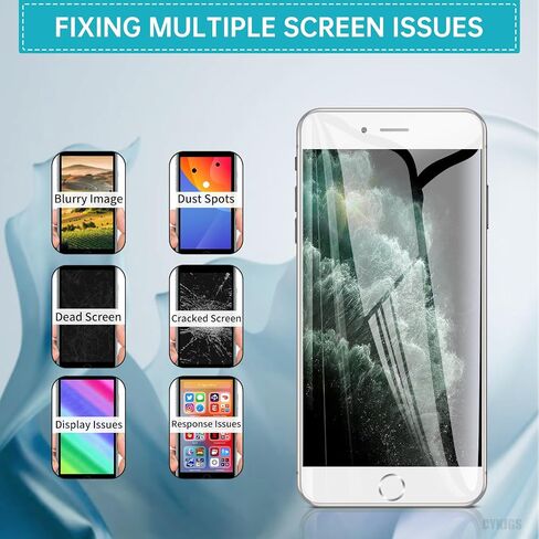 لاستبدال شاشة iPhone 8 Plus مع زر الإصلاح السوداء السوداء 3D Touch LCD Displayed Full Assembly Front Camera Ear Sequer Sensor Fix Tool 8Plus 5.5 "A1864 A1897 A1898 in Kuwait