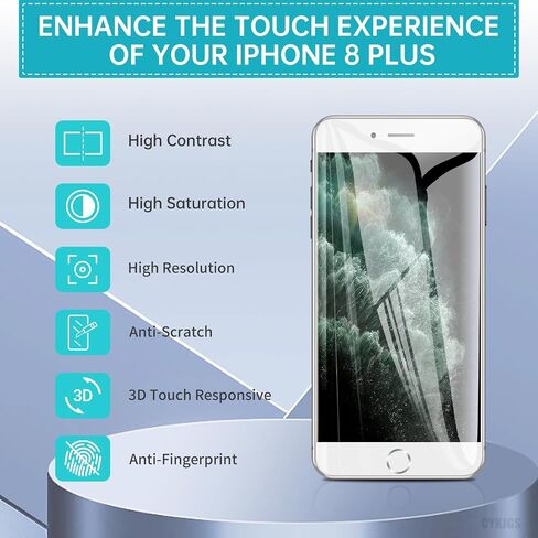 لاستبدال شاشة iPhone 8 Plus مع زر الإصلاح السوداء السوداء 3D Touch LCD Displayed Full Assembly Front Camera Ear Sequer Sensor Fix Tool 8Plus 5.5 "A1864 A1897 A1898 in Kuwait