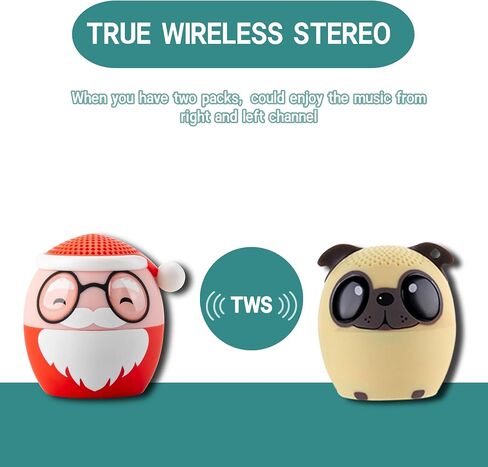 1.77 Inch Portable Mini Bluetooth Speaker Wireless with Lanyard, Cute Dog Style Bluetooth 5.0 for Phone PC Android Home Indoor Outdoor in Saudi Arabia