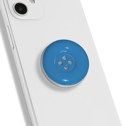 Solid Color Button Phone Grip – Minimalist Design, Durable and Lightweight, Grip and Stand for Smartphones (Black, Magnetic Type) in Saudi Arabia