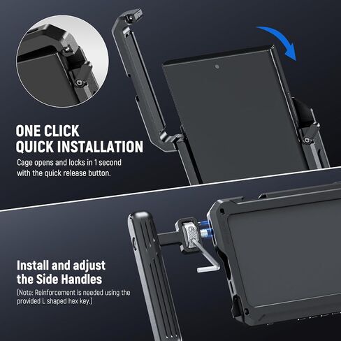 NEEWER Galaxy S23 Ultra Phone Cage Video Rig with Dual Side Handles, 67mm Threaded Filter Adapter, 17mm & M Mount Lens Backplates, Phone Stabilizer for Video Recording Filmmaking, PA021+PA033 in Saudi Arabia
