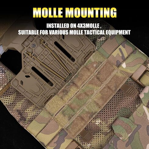 Tactical Plate Carrier Vest Attachments Universal Phone Chest Mount for Screen Size 4.7"-6.7" Molle Foldable Navigation Phone Holder Board in Kuwait