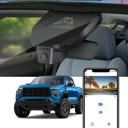 Fitcamx Front 2160P+Rear 1080P Dash Cam Adapts for GMC Canyon 2023-2025 AT4 AT4X Elevation Denali (Has Auto-Dimming), OEM Look, Dual Loop Recording, WiFi & APP, G-Sensor, Easy to Use, 128GB Card in Saudi Arabia