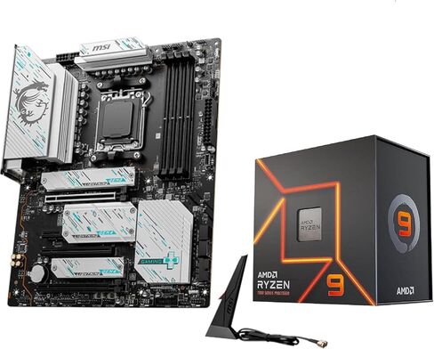Micro Center AMD 7700X Processor with MSI B850 Gaming Plus WiFi Motherboard | CPU Motherboard Combo, Ready for AI PC, Ryzen 7, ATX, AM5, DDR5, PCIe 5.0, M.2 Gen5, Wi-Fi 7, 5G LAN in Kuwait