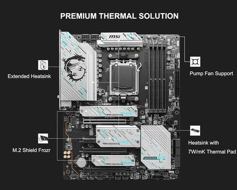 Micro Center AMD 7700X Processor with MSI B850 Gaming Plus WiFi Motherboard | CPU Motherboard Combo, Ready for AI PC, Ryzen 7, ATX, AM5, DDR5, PCIe 5.0, M.2 Gen5, Wi-Fi 7, 5G LAN in Kuwait