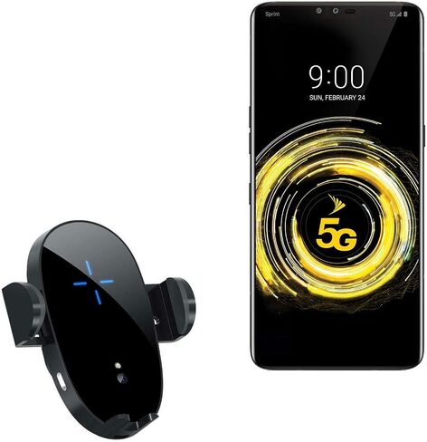 BoxWave Charger Compatible with LG V50 ThinQ 5G - Wireless QuickCharge Stand (10W), No Cord; no Problem! Charge Your Phone with Ease! for LG V50 ThinQ 5G - Jet Black in Saudi Arabia