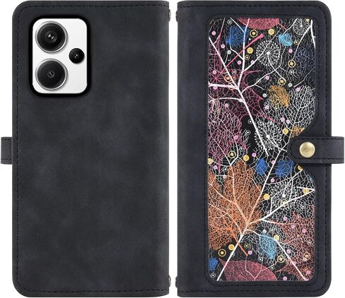 Asuwish Phone Case for Xiaomi Redmi Note 13 Pro Plus 5G (Pro+) Wallet Cover with Screen Protector Crossbody Wrist Strap Leather Flip Pattern Zipper Credit Card Holder Stand Cell Note13 13Pro+ Black in Saudi Arabia