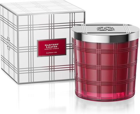 HomeWorx من Slatkin + Co. 4-Wick Lily of The Valley 18 أونصة. شمعة فاخرة مع صندوق هدايا، وجرة شمعة زجاجية فاخرة مع الزيوت العطرية in Saudi Arabia