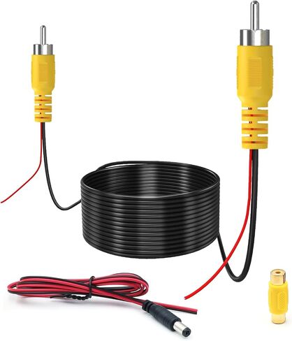 Double Shielded RCA Video Cable for Monitor and Backup Camera,RCA Extension Cable with Detection Wire(32.8FT/10 Meters) AV Extension Cable,Female Coupler and Power Cable,Copper in Kuwait
