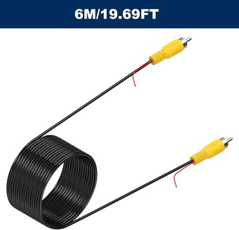 Double Shielded RCA Video Cable for Monitor and Backup Camera,RCA Extension Cable with Detection Wire(32.8FT/10 Meters) AV Extension Cable,Female Coupler and Power Cable,Copper in Kuwait