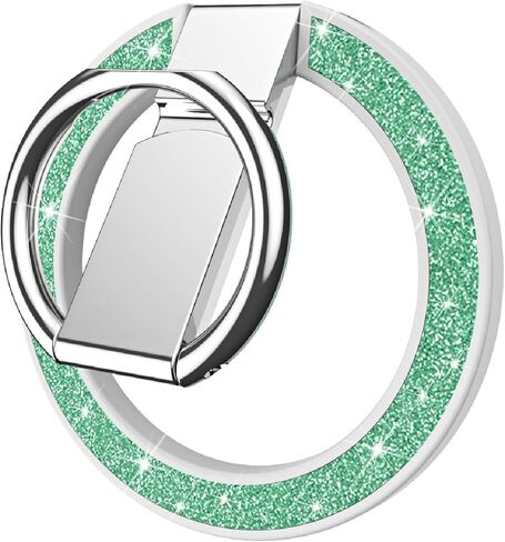 Guppy Glitter Magnetic Cell Phone Ring Holder, 360° Rotation Magnetic Phone Grip with Adjustable Kickstand Finger, Strong Metal Stand Compatible with MagSafe iPhone 16/15/14/13/12 Series-Pink in Kuwait