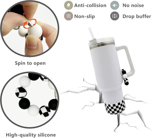 Silicone Boot Tumbler Handle Decor Tumbler Cup Cover Water Bottle Accessories for 30oz&40oz Stanley Protective Bottom Sleeve（Cowgirl） in Kuwait