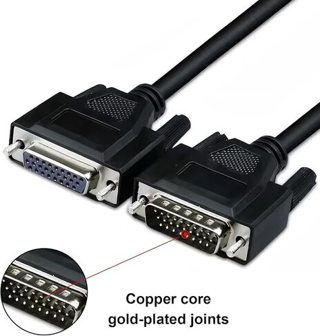 6.56FT 28AWG DB26 Male to Female Serial Extension Cable, 3 Row 26 Pin Pure Copper Core Connector in Kuwait