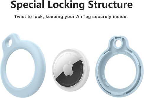 حامل علامة Air Vancle Air 4 Pack ، حامل سلسلة مفاتيح Airtag ، مصادفة مضادة للخلع ، تصميم قفل تويست ، علبة Airtag مع حلقة سلسلة مفاتيح معدنية - Airtag ملحق للأطفال ، المفاتيح ، الحيوانات الأليفة ، الأمتعة ، والمزيد in Kuwait