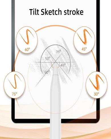 Stylus Pen for iPad, Uogic Pen with Palm Rejection, Magnetic Adsorption, Tilt Function, Active Pencil, for iPad Mini 5/6, iPad Air 3/4/5, iPad Pro 11"/12.9" in Saudi Arabia