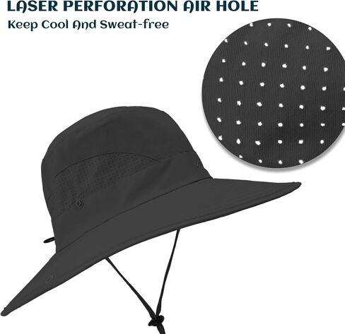 ZOORON Sun Hat for Men Women Fishing Hat with Neck Flap Wide Brim Bucket Hat UV Protection for Beach Camping Hiking in Saudi Arabia