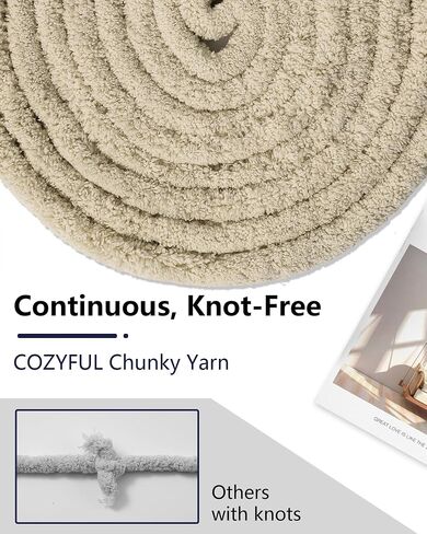 Chunky Yarn for Hand Knitting, Thick Jumbo Big Chunky Yarn for Crocheting, Super Chunky Knit Blanket Yarn, Large Yarn Chunky Chenille Yarn, 8 Pack (32 yds 8 oz Each Skein), Cream, #9 in Saudi Arabia