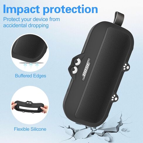 Silicone Case for Bose SoundLink Flex Portable Bluetooth Speaker (2nd Gen), Soft Protective Sleeve Against Scratch and Drop with Precise Cutout(Grey) in Kuwait