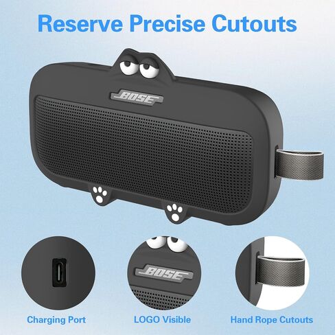 Silicone Case for Bose SoundLink Flex Portable Bluetooth Speaker (2nd Gen), Soft Protective Sleeve Against Scratch and Drop with Precise Cutout(Grey) in Kuwait