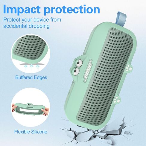 Silicone Case for Bose SoundLink Flex Portable Bluetooth Speaker (2nd Gen), Soft Protective Sleeve Against Scratch and Drop with Precise Cutout(Grey) in Kuwait