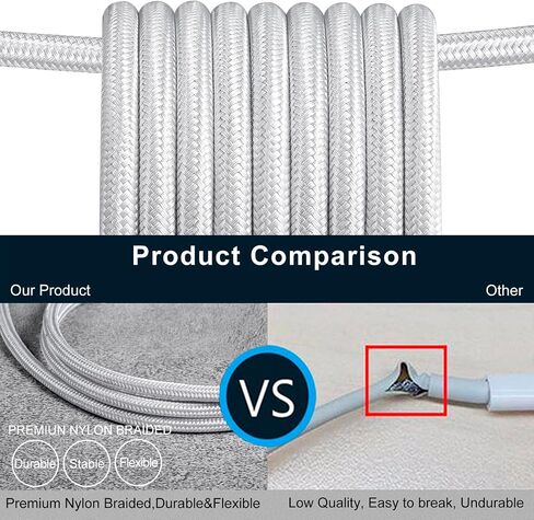 Vortex PD10GB3A-2-2 -2-BLACK TYPE-C DATA CABLE 3A شحن سريع USB3.2 شحن الهاتف المحمول الشامل من نايلون جديلة شحن كابل (حزمة 2 أجهزة كمبيوتر) (أسود ، 2 متر) in Kuwait