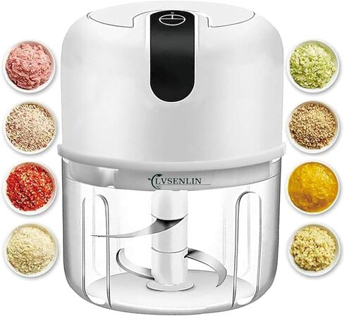 450ML Electric Garlic Chopper, Mini Portable Veggie Chopper, Garlic Grinder Masher Onion Chopper, Blender to Vegetable, Wireless Food Processor for Ginger, Chili, Fruit, Meat, etc in Kuwait
