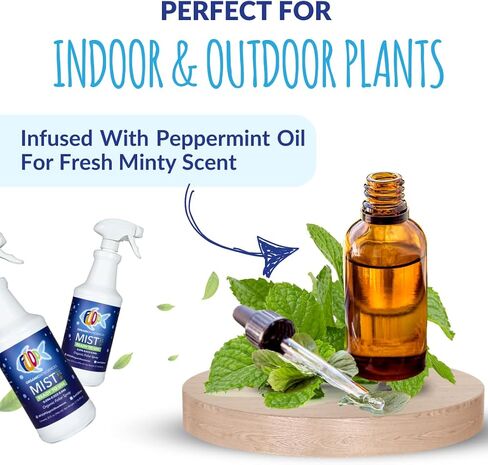FOOP Mist - Organic Foliar Spray Made from Fish Manure (with Fresh Minty Scent) | Corrects & Prevents Plant Nutrient Deficiencies | Ready to Use, No Mixing Required (32oz) in Saudi Arabia