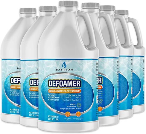 Defoamer الحوض الساخن - حمام السباحة ، نافورة ، وسبا - مركزة مضادات الأسموم - مستحلب السيليكون - يزيل ويمنع الرغوة في الماء - الصيغة الصديقة والآمنة للبيئة - لا توجد مواد كيميائية قاسية - 1/2 جالون (64 أوقية.) in Kuwait