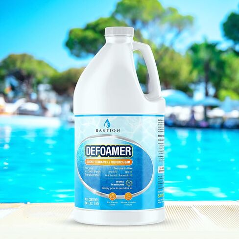 Defoamer الحوض الساخن - حمام السباحة ، نافورة ، وسبا - مركزة مضادات الأسموم - مستحلب السيليكون - يزيل ويمنع الرغوة في الماء - الصيغة الصديقة والآمنة للبيئة - لا توجد مواد كيميائية قاسية - 1/2 جالون (64 أوقية.) in Kuwait