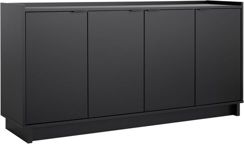 Prepac Simply Modern 4 Door Console Table with Storage, Black Storage Cabinet with Doors and Shelves, Sideboard Storage Cabinet 60" W x 30" H x 16" D, BCBG-1820-1 in Saudi Arabia