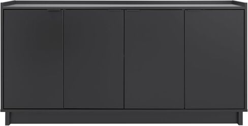 Prepac Simply Modern 4 Door Console Table with Storage, Black Storage Cabinet with Doors and Shelves, Sideboard Storage Cabinet 60" W x 30" H x 16" D, BCBG-1820-1 in Saudi Arabia