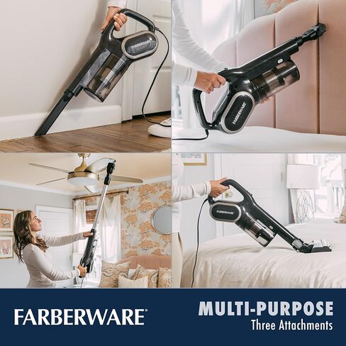 Farberware Cordless Pro Stick Vacuum Cleaner, Powerful Suction with 2 Speeds for Carpet and Hard Floors, Converts to Handheld Vacuum in Kuwait