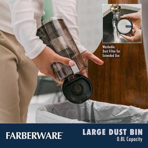 Farberware Cordless Pro Stick Vacuum Cleaner, Powerful Suction with 2 Speeds for Carpet and Hard Floors, Converts to Handheld Vacuum in Kuwait